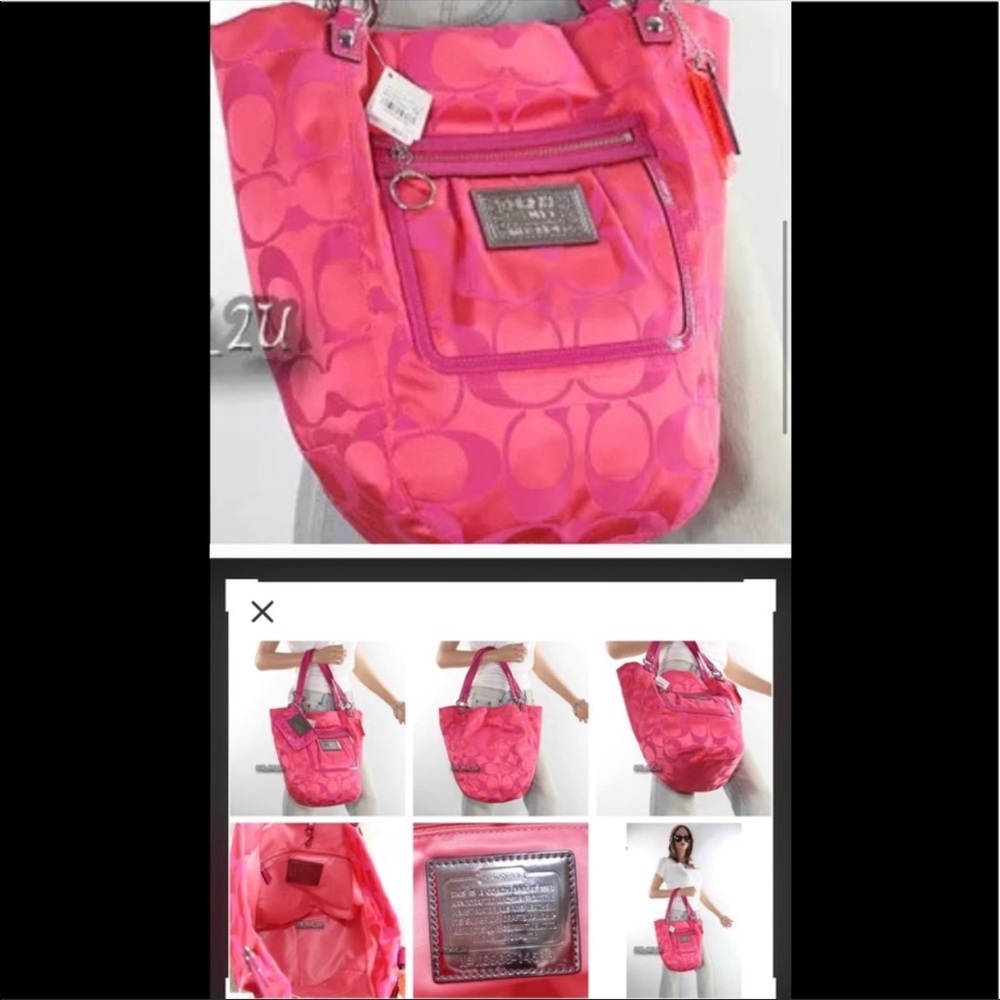 Coach 3pc NWT MELON PURSE WALLET BAG PINK - Picture 8 of 9